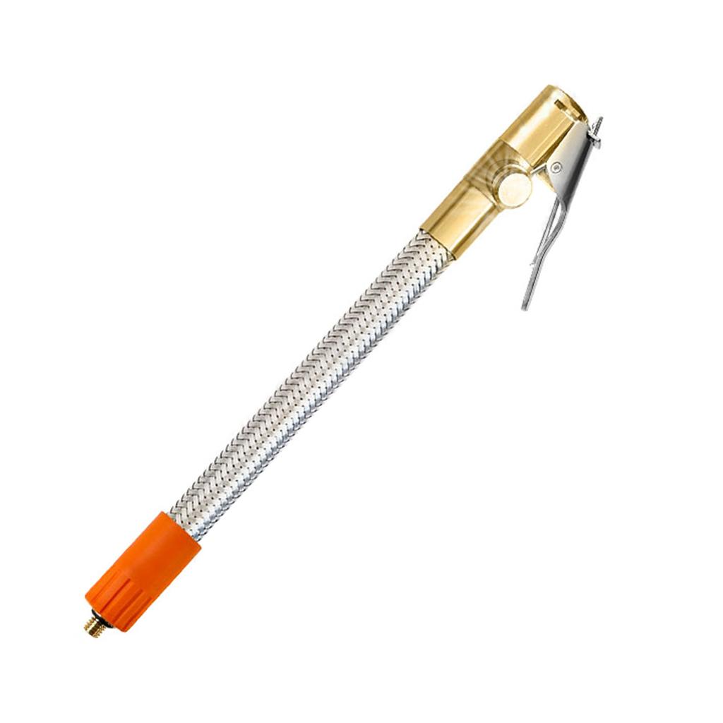 Inflator Pump Hose, Adapter with Locking Air Tyre Tire Air Hose,Inflatable Tube,Stainless Steel Inflation Hose