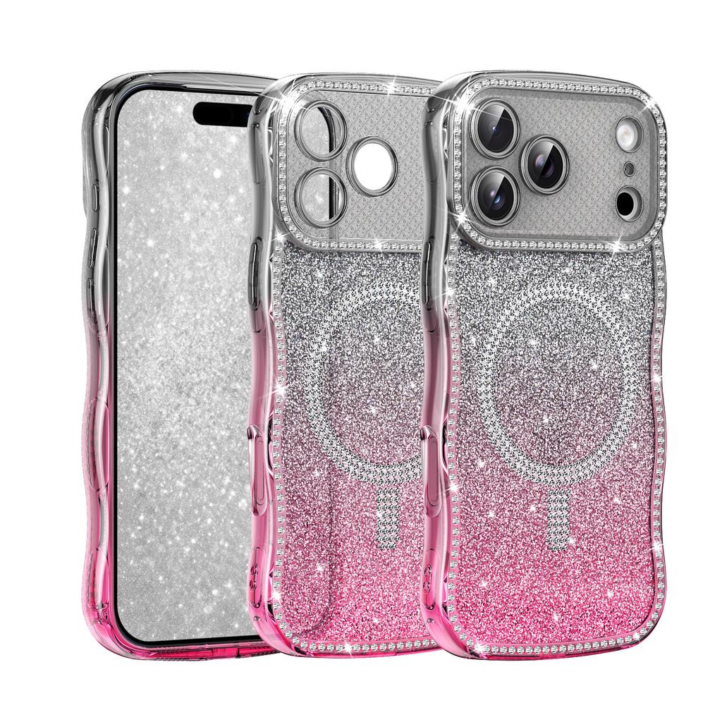 Wave magnetic star drill gypsy star mobile phone case for Apple 18/16/15/14/16pro fluorescent anti-drop 13