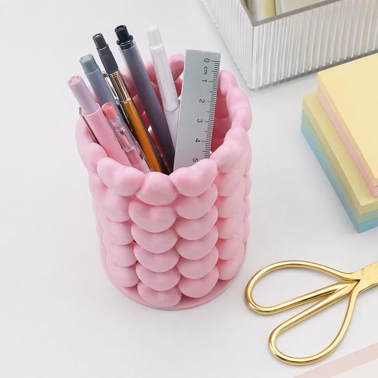Dekorativer Stiftehalter 3D-gedruckter hohler Herzhalter, ästhetischer Ständer, mädchenhaftes einzigartiges Aufbewahrungsgeschenk, Make-up-Pinsel, multifunktional für Zuhause