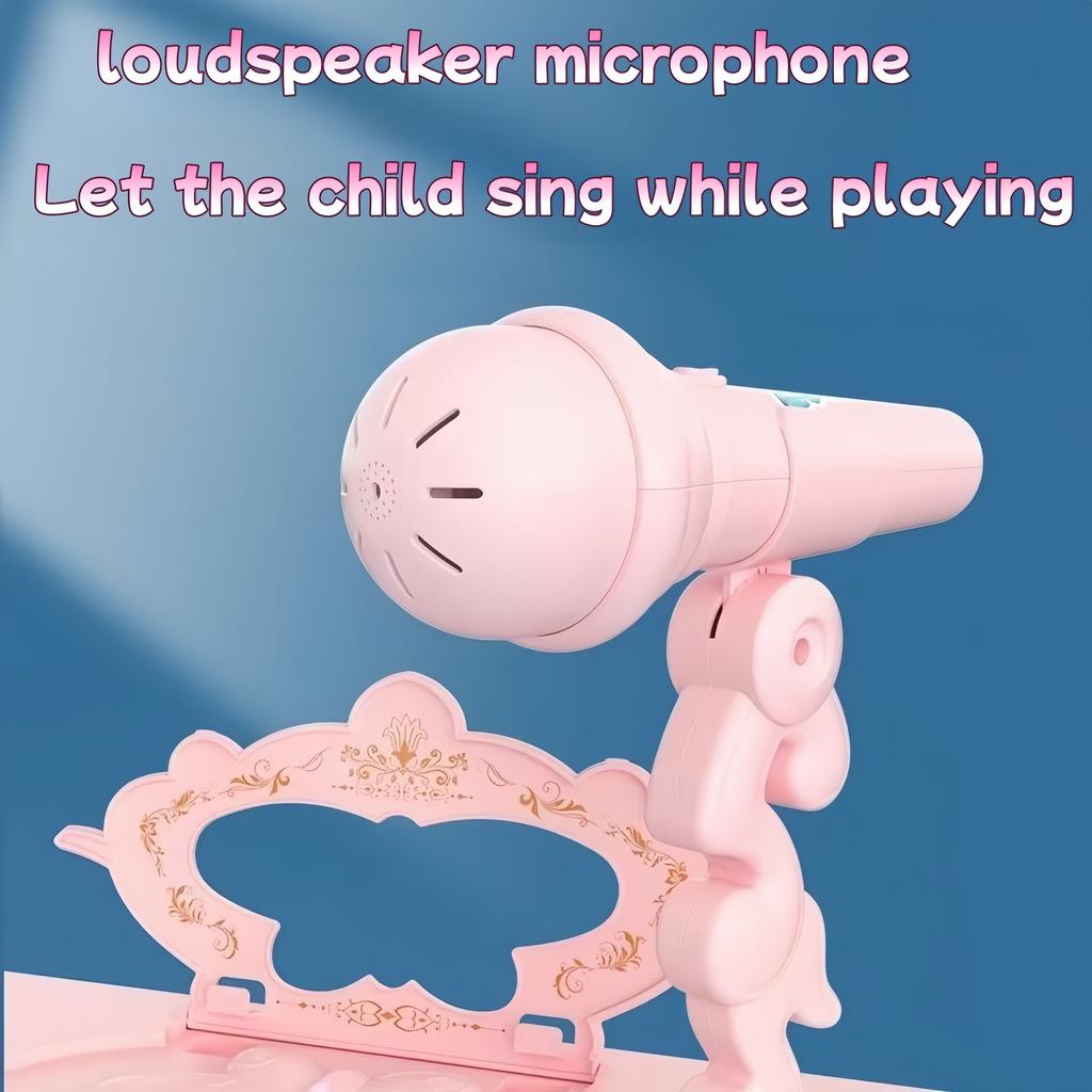 Children'S Electronic Keyboard Multifunctional Instrument Beginner Baby With Microphone For Boys And Girls, Oversized Piano Toy