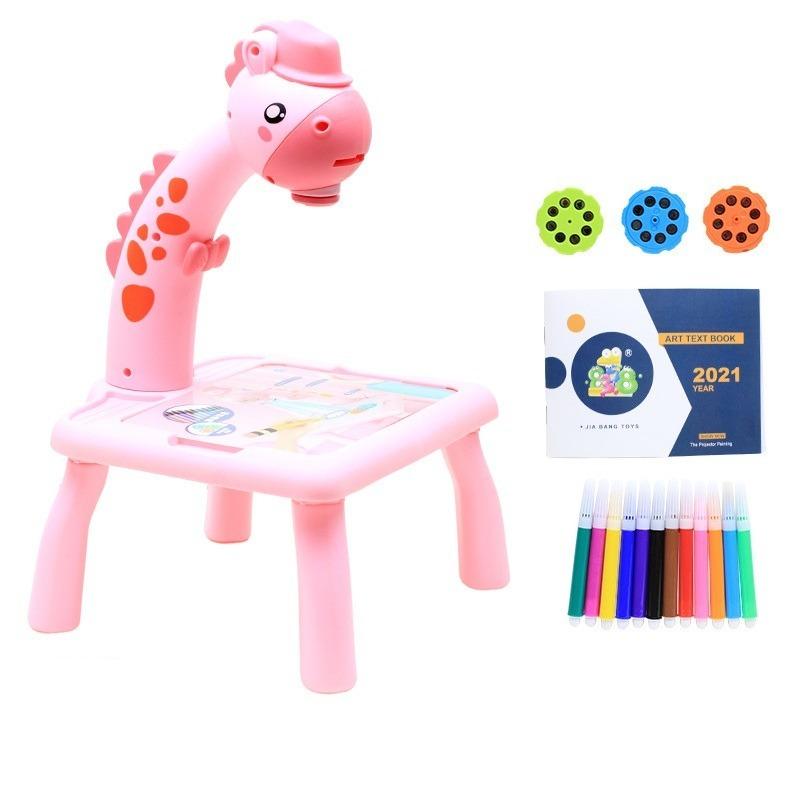 Mini Led Projector Art Drawing Table Light Toy for Children Kids Painting Board Small Desk Educational Learning Paint Tool Craft