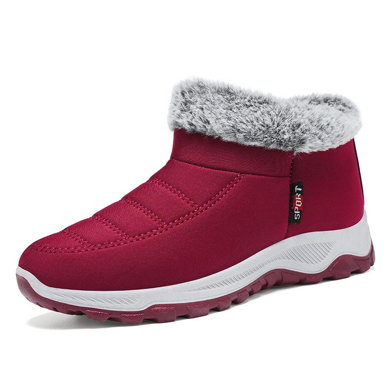 Women's Large Size Winter Warm Snow Boots Padded Lining Ankle Boots Anti Slip Outdoor Shoes Hiking Mountaineering Sports Cotton Shoes