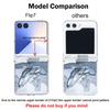 Hinged Magnetic Phone Case For Samsung Z FlIP 7 FE 6 5 Ocean Fish Whale Print Clear Hard PC Folding Phone Cover For Galaxy Z Flip7 Flip6 Flip5