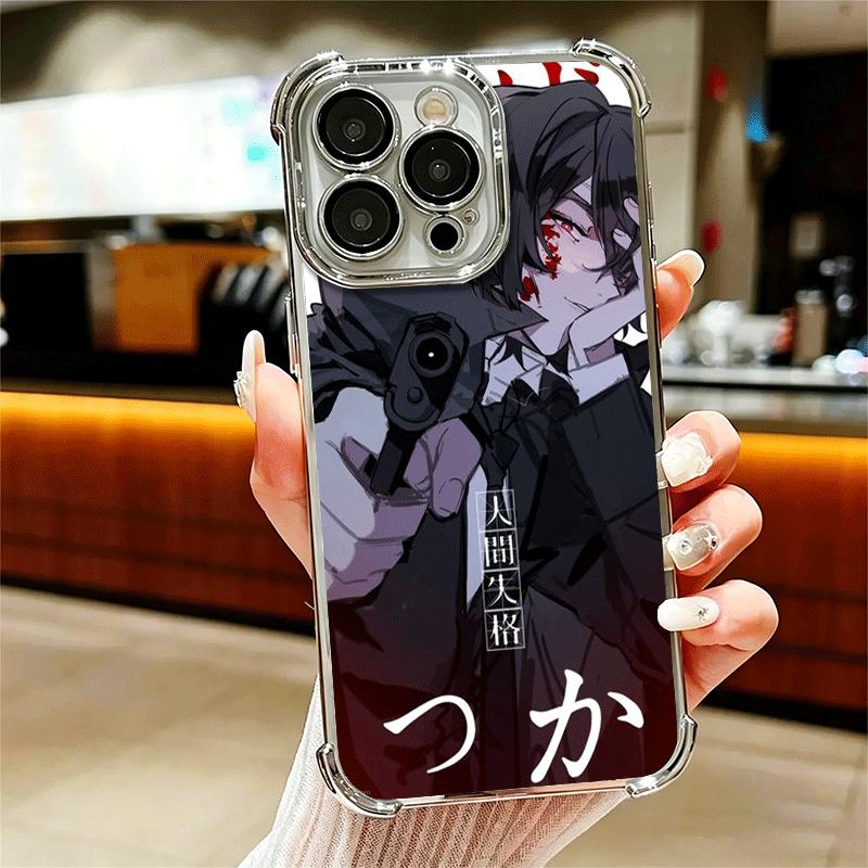 

Чехол для телефона Bungo Stray Dogs Дазай с покрытием для iPhone 16 17 Pro Max Air 16E 14 15 Plus 12 13 Mini Противоударный чехол с подушкой безопасности iPhone 14 Pro