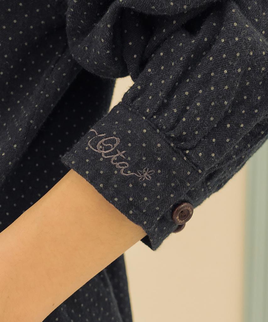 Chikita Dot Napping Pullover Dress Navy 251017Nv