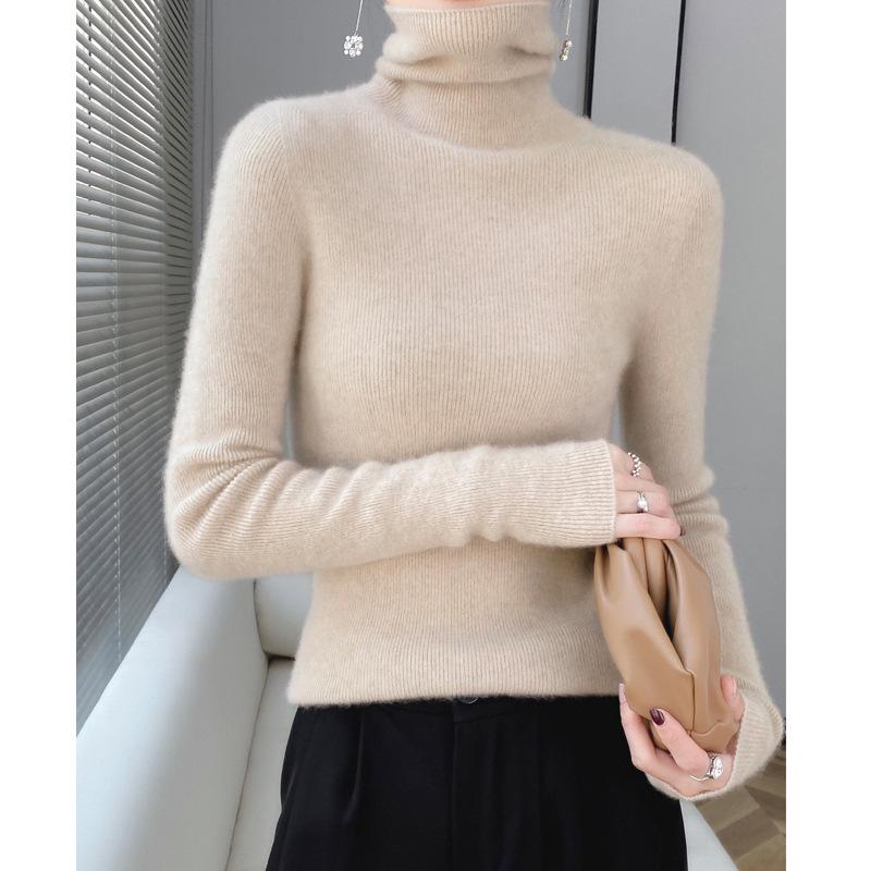 2023 Women's High Neck Slim Fit Knit Base Layer for Autumn/Winter