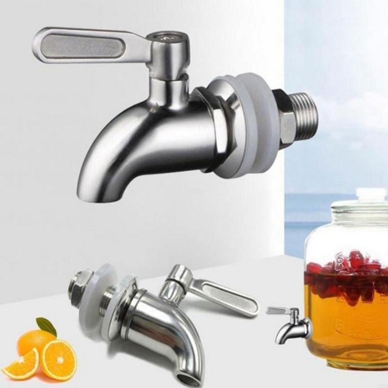 Spigot for Beverage Dispenser Stainless Steel Metal Spigot Dispenser Jar Juice Cold Drink Wine Beer Replacement Faucet Dropship