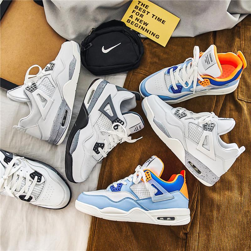 Buy Trendy Hightop Retro Basketball Shoes Casual Shoes Leather Face