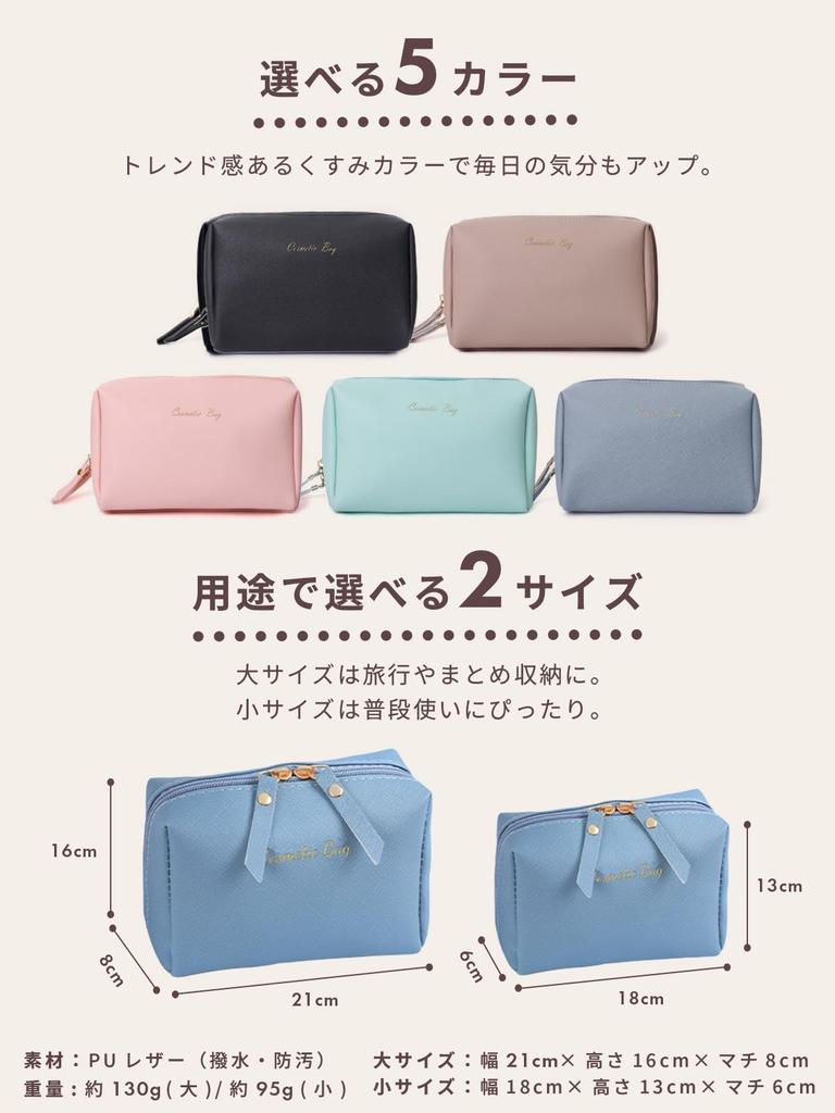 in Freestanding Triangular Makeup Cosmetic Stylish and Large Small [Featured Magazines] Pouch, Pouch, Cute, Capacity, Portable, Women's, RIMINA, Pink,