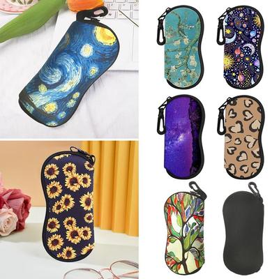 Men Women Portable Fashion Storage Box Zipper Wallet Diving Material Glasses Box Holder Sunglasses Bag Reading Eyewear Case