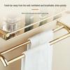 Stainless Steel Wall-Mounted Storage Rack with Towel Bar