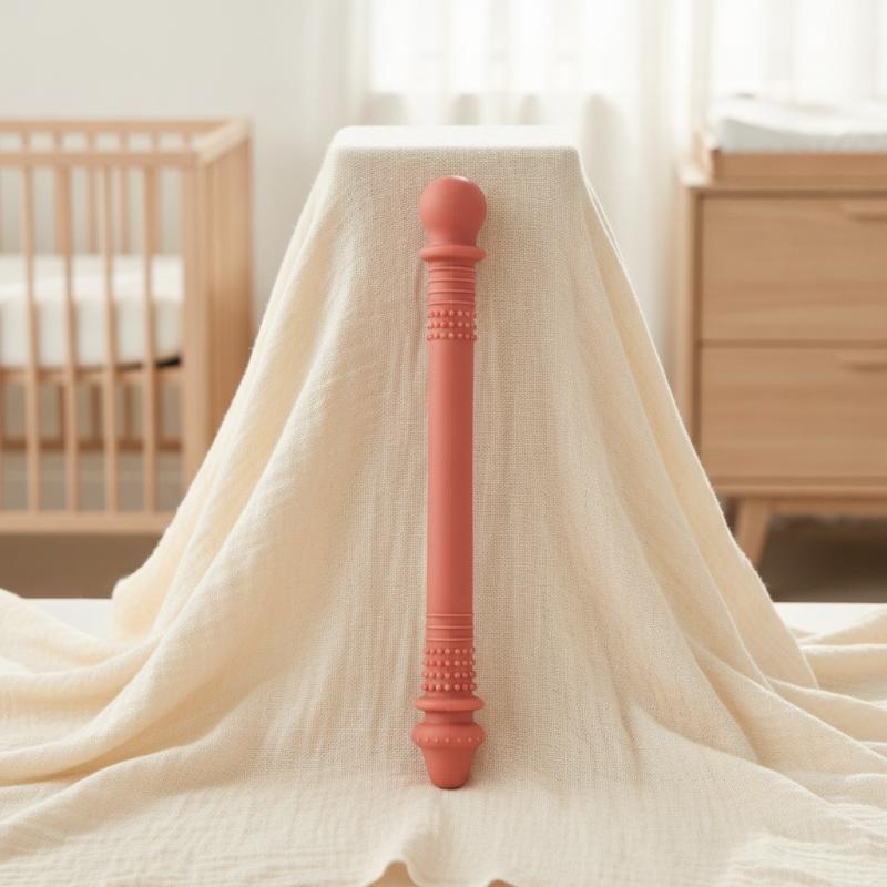 Silikon Kinder Kautube Schnuller Zähne Massagegerät Hohl Backenzahn Strohhalm Mundtraining Baby Beißring Spielzeug