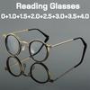 Luxury Metal Round Frame Reading Glasses Vintage Anti Blue Light Far Sight Eyewear Retro Classic HD Lens Presbyopia Eyeglasses
