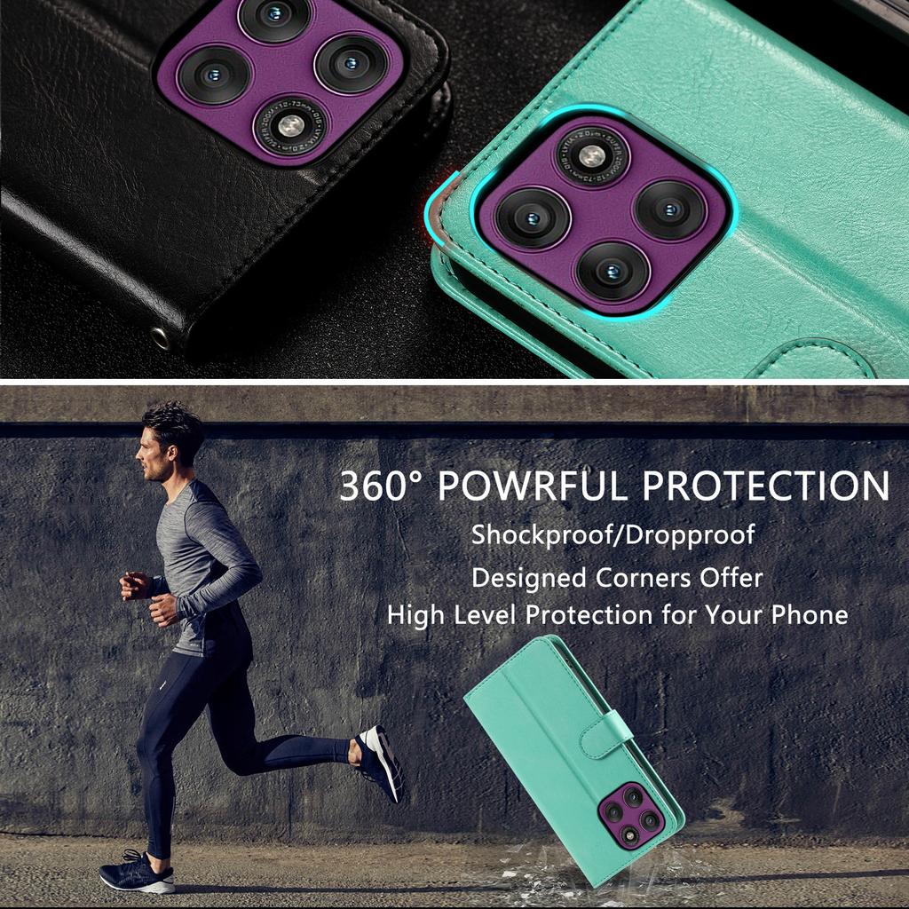 For Motorola Moto G86 5G Case 6 Card Slots PU Leather Anti-Fall Phone Cover with Wrist Strap