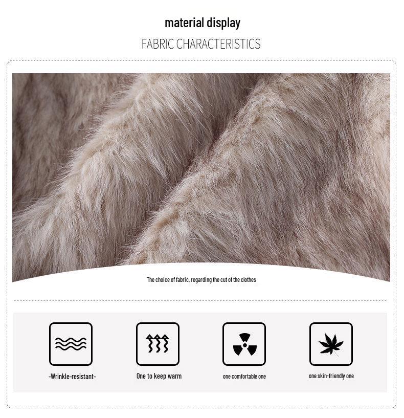 Men's Solid Color Hooded Knitwear Jacket with Fur Lining for Fall/Winter