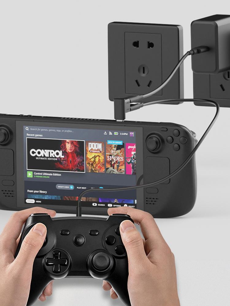 100W Right Angle Female To Male Type C Converter Adapter for Steam Deck Professional Type-C Extension Connector Converter