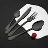 24Pcs Western Black Dinnerware Stainless Steel Cutlery Set Knife Fork Spoon Dinner Flatware Set Kitchen Silverware Tableware