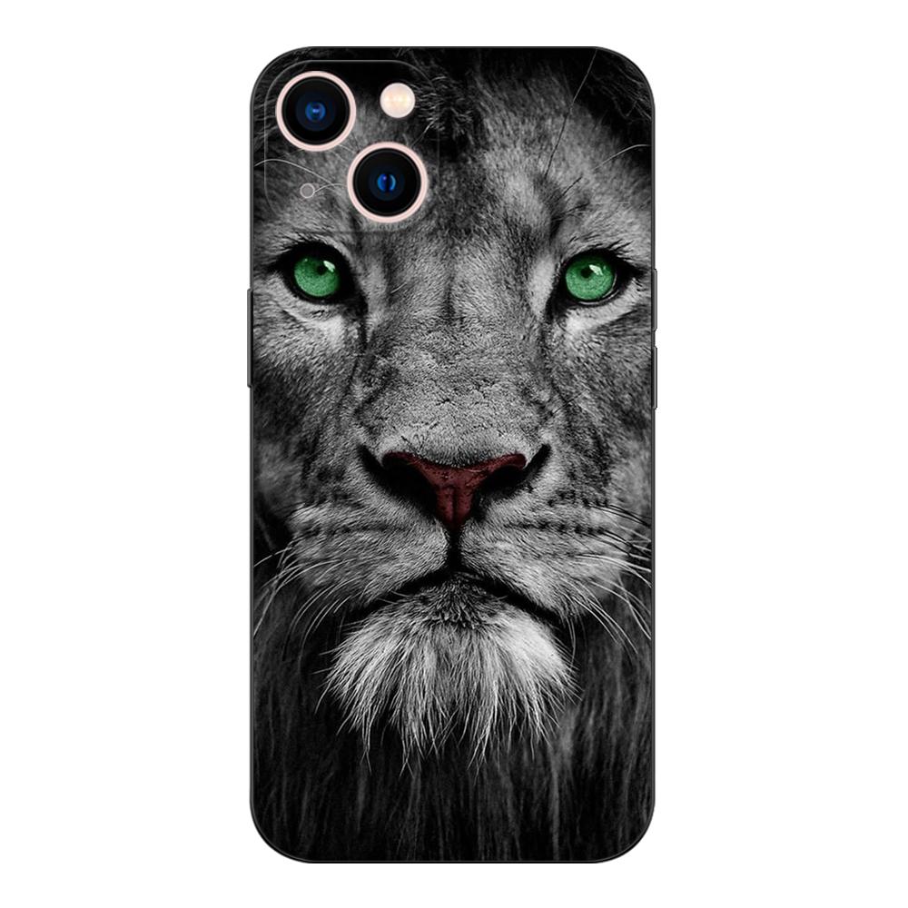 Black Tpu Case For Vivo Y21 Y51A 2021 Y21S Y33S Y51 2020 Y51S Y53s 4G Y72 5G Back Cover Animals The Lion