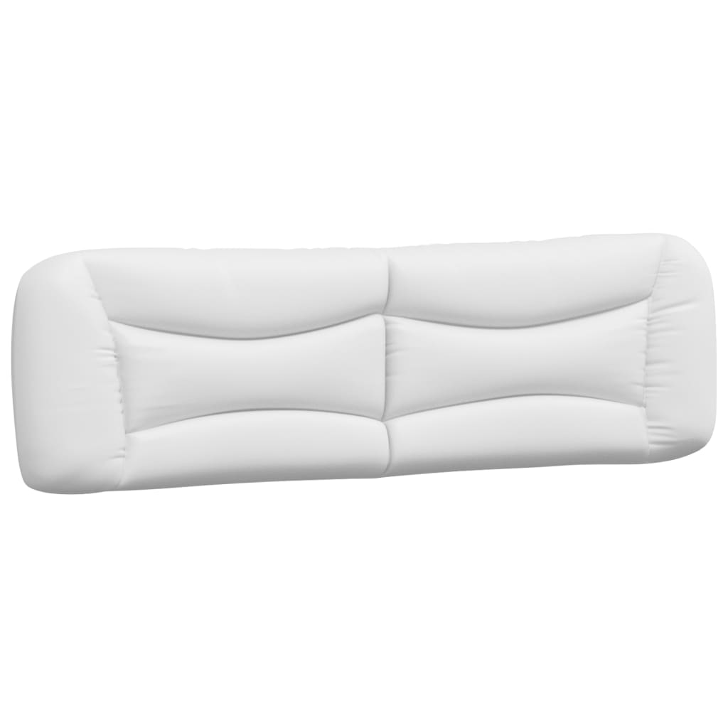 Bed with Mattress Hvar White and Black 180x200 cm Faux Leather
