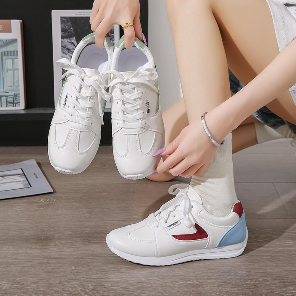 New Women's Casual Shoes Lace-up Flat Sole Round Toe Women's Sports Shoes Leisure Outdoor Comfortable Sports Shoes