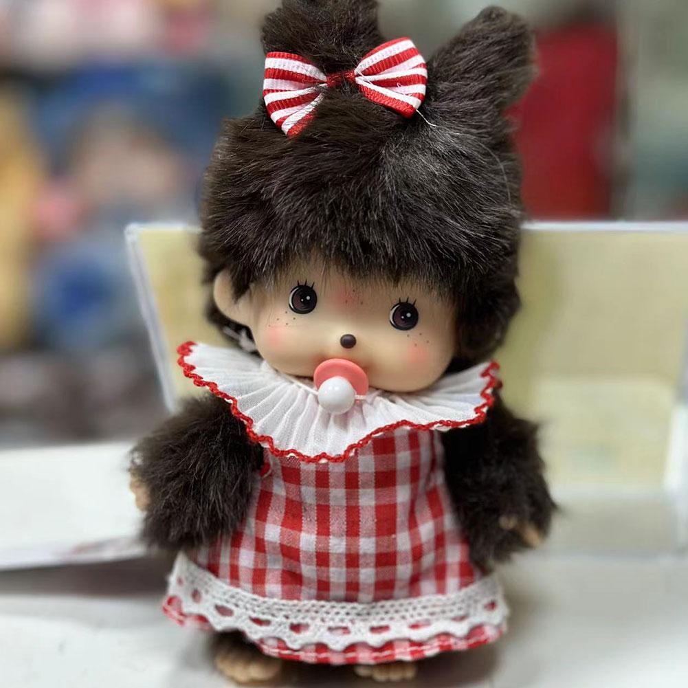 15cm Kawaii Affe Niedliche Mchiqi Puppe Schlüsselanhänger Taschenanhänger Plüschtier Kinder Geburtstagsgeschenk PP Baumwollmaterial Neujahr/Weihnachten