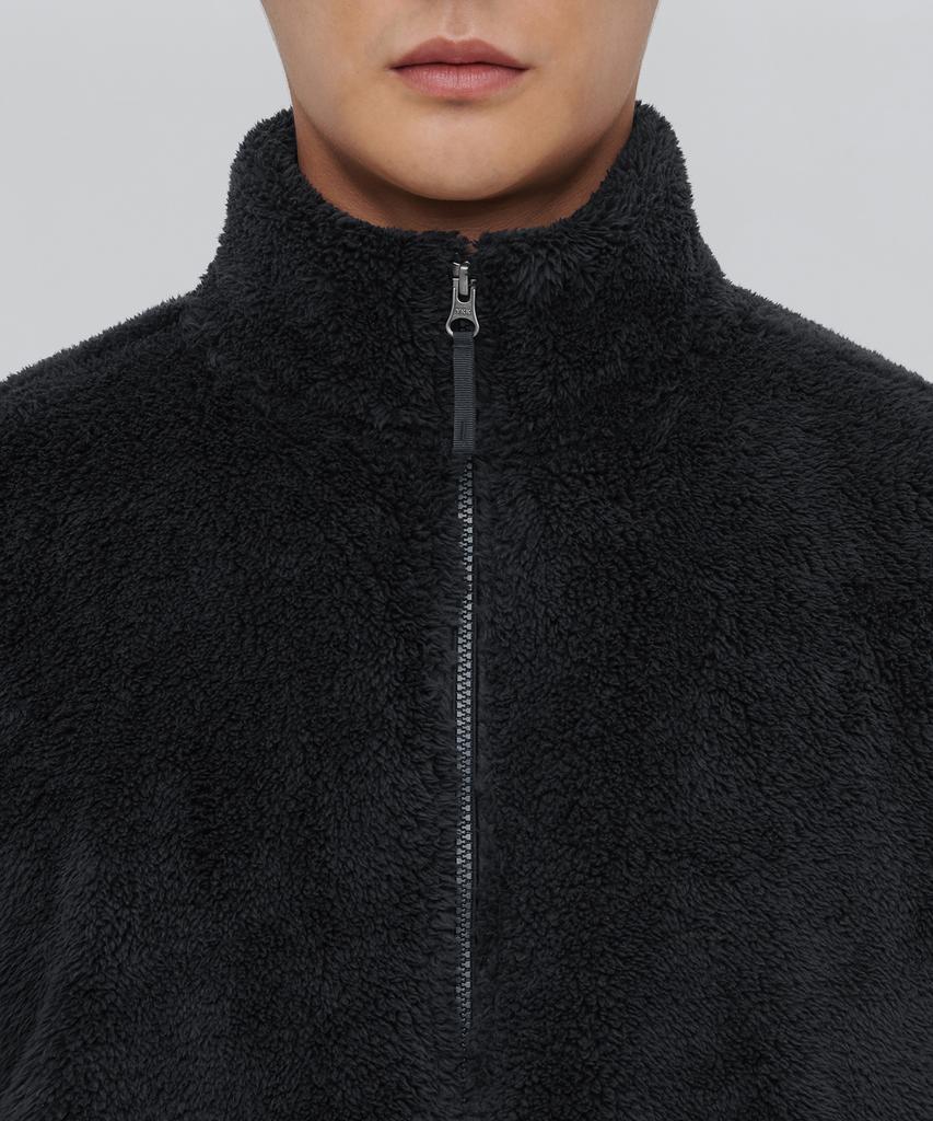 Musinsa Standard Shaggy Fleece Zip-Up Jacket [Black]
