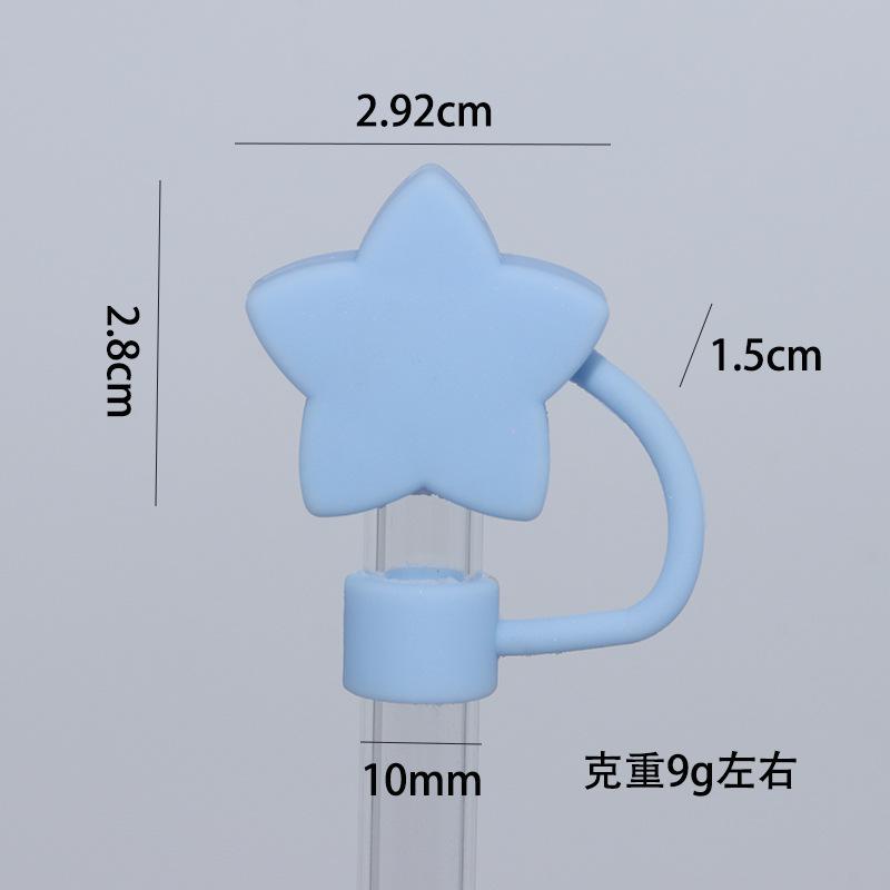 Straw Cover Straw Top Cover Silicone Reusable Dustproof Straw Head 10mm Suitable for Restaurant/Cafe Drinking Straw Stopper