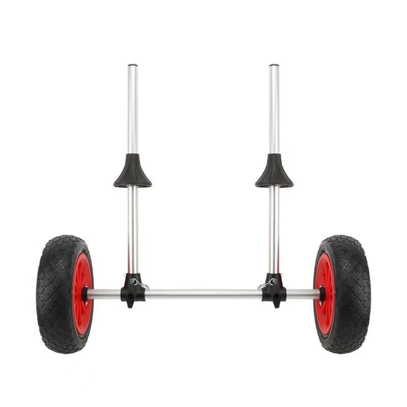 Portable Kayak Trolley Loading Capacity Foldable Kayak Trolley Energy-saving Two-wheeled Carrier Cart for Kayak Canoe Boat Drop чёрный