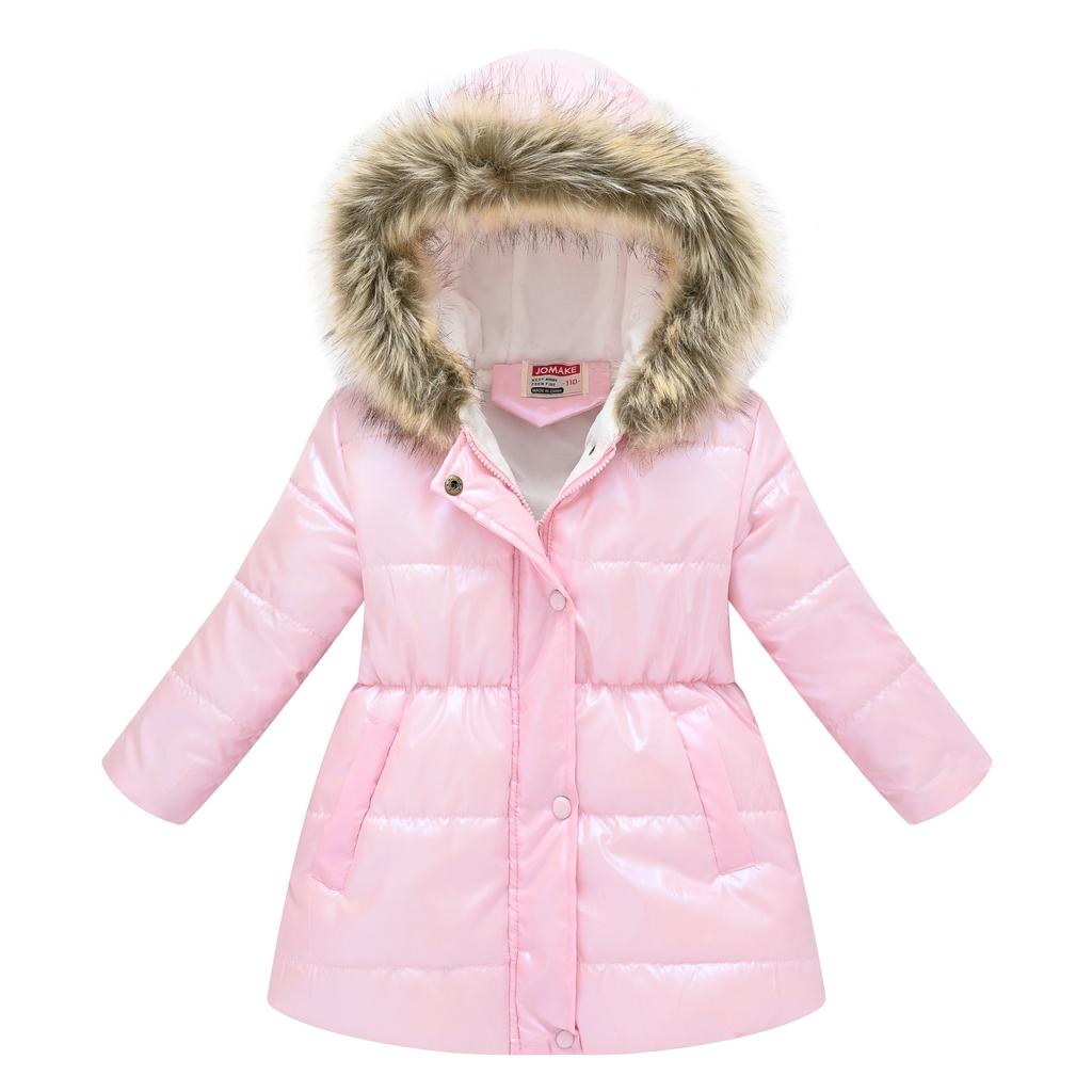 Winter Long Cotton Jacket for Coats Girl Clothes Children's Clothing Thicken Outerwear Parka Kids 3-10 Years Old Girls