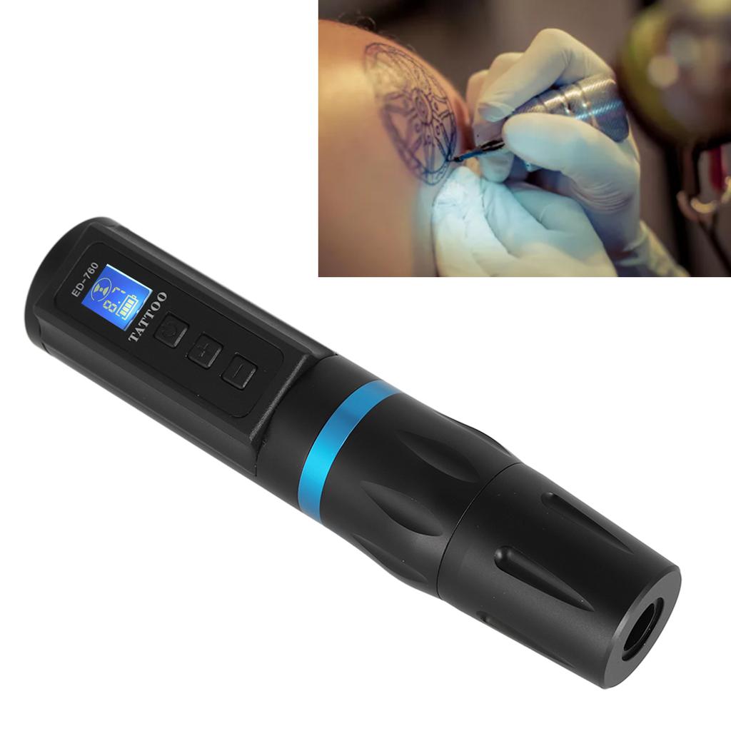 Cordless Tattoo Pen Machine Aluminum Alloy Frame Digital Display High Speed Tattoo Machine