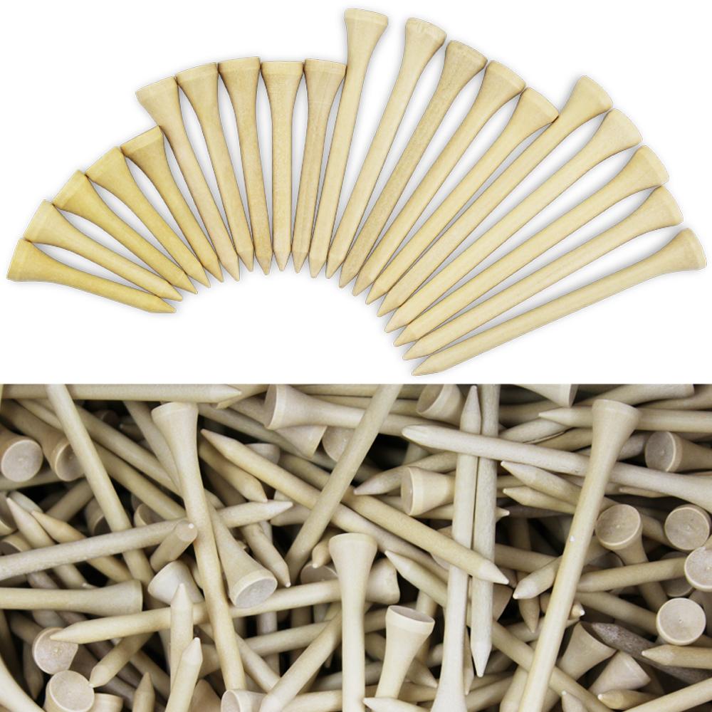 100 Stück Holz Golf Tees Holz Tee Golfballhalter Länge 42mm 54mm 70mm 83mm Umweltfreundliches Tee Mikrokopf Golf Tee 5