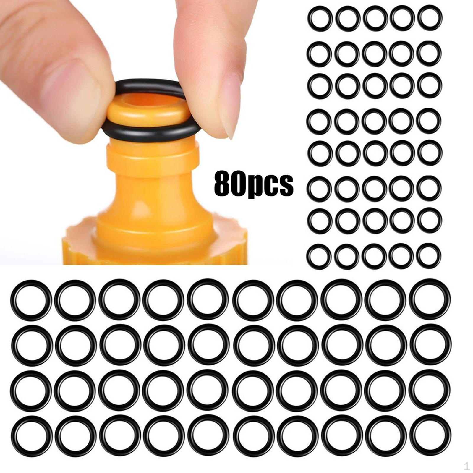 80 Pieces O Rings High Pressure Washer Rubber Seal Kits Replacements Attachments for 1/4