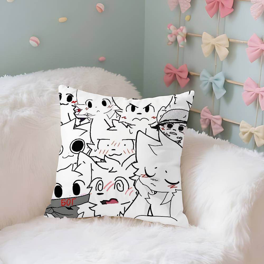 Kawaii BBoykisserS Throw Pillow Covers Pattern Cushion Cover Suitable For Sofa Bedroom Car Pillow Cover