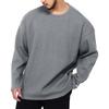 Mechieng Long Sleeve T-Shirt, Solid Cotton, Training Wear, Sweatshirt, Plus Size, Light Gray, Size L