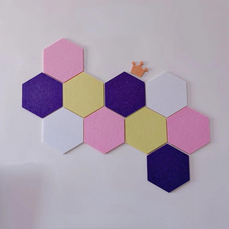 Creative Wallpaper Cloth 10pcs Set Wall Sticker Decorative Felt Cork Board Living Room Sofa Background Bedroom School Works Show