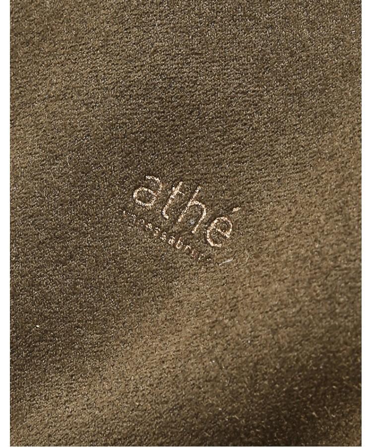 Athe Vanessabruno [Feve] Khaki Suede Fabric Febe Shoulder Bag M Aaba5F105K2