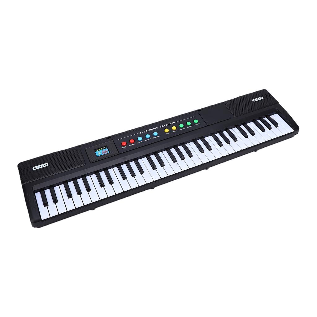 61 Key Electronic Keyboard Piano 8 Tones 16 Rhythms Recording Playback with Mic Teaching Mode Portable Music Keyboard