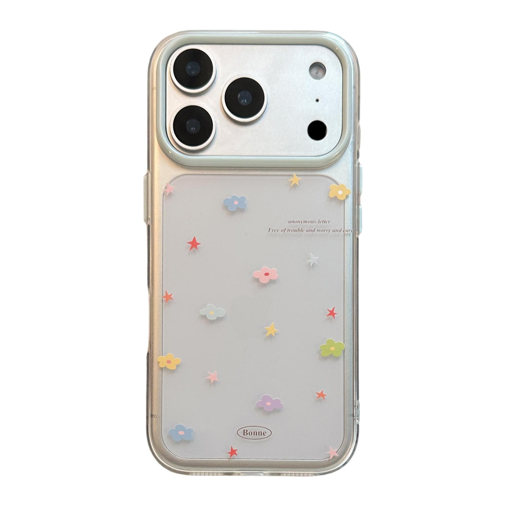 

Transparent phone case with small floral print, compatible with iPhone 16, iPhone 17, and iPhone 17 Pro Max iPhone 17 Pro Max
