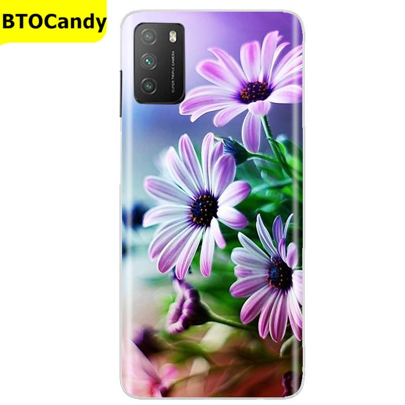 Für POCO M3 Hülle, Weiche Silikon-Rückseite, Telefonhülle für Xiaomi Poco M3 Pro 5G, Rückseitige Abdeckung, Weiche TPU Coque für POCO M 3 M3 Silikonhülle