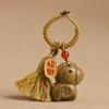 Handmade Rope Sandalwood Keychain Sandalwood Material Fortune Horse Keychain  Festival Decoration