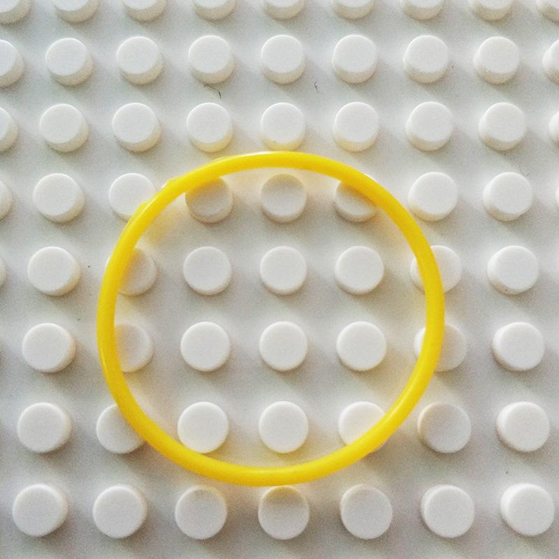 10pcs 2x2 3x3 4x4 5x5 Rubber Band Belt Elastic Cross Section Round Pulley Compatible 85543 85544 85545 85546 for Lego Technic