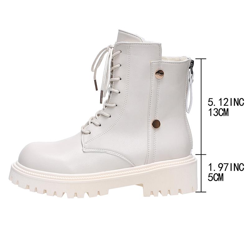 

Fashion Black Thick Sole Punk Ankle Boots Women Vintage Lace Up Platform Motorcycle Boots Woman 2025 Pu Leather Gothic Shoes Size 35-42 35 бежевый