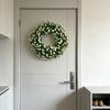 Spring Summer Wreath for Front Door Artificial Wildflowers Wreath with Eucalyptus Leaves for Indoor Outdoor Wall Porch Farmhouse Home Decor