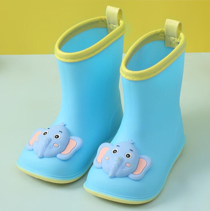 New Style 3D Children's Rain Boots Kids Baby Cartoon Water Shoes Infant Waterproof Non-Slip Warm Water Shoes Rubber Boots