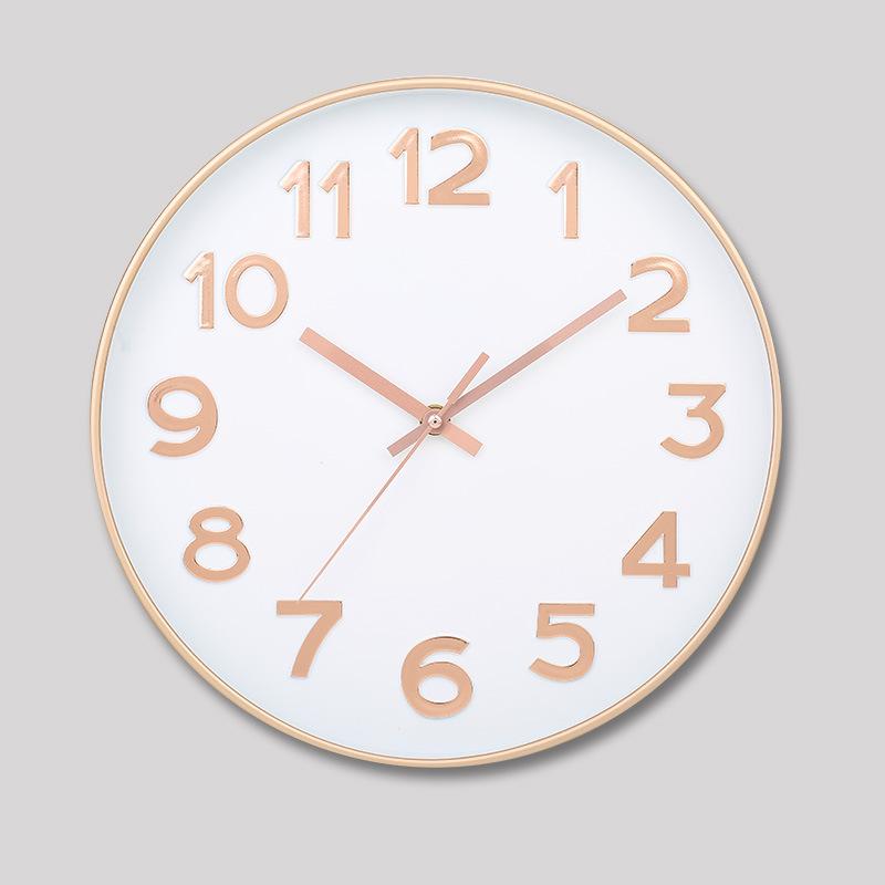 12 Zoll 30CM Leise Wanduhr, Kreativ und Modisch, Dreidimensionale Digitale Minimalistische Uhr für Zuhause Wohnzimmer