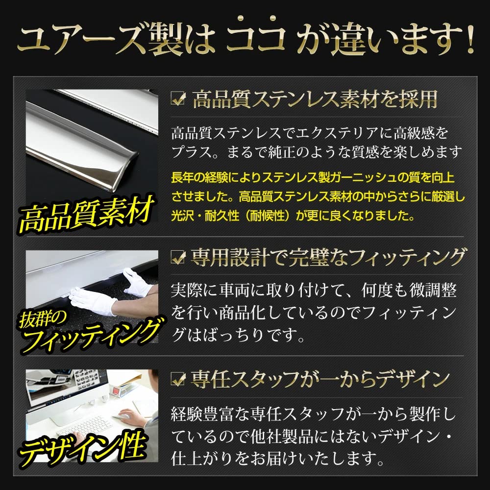 Prius 60 Series Exclusive Tail Upper Garnish 60 PRIUS 60 Prius Stainless Steel Plated Garnish Custom Parts Accessories Dress Up Toyota S YOURS [3
