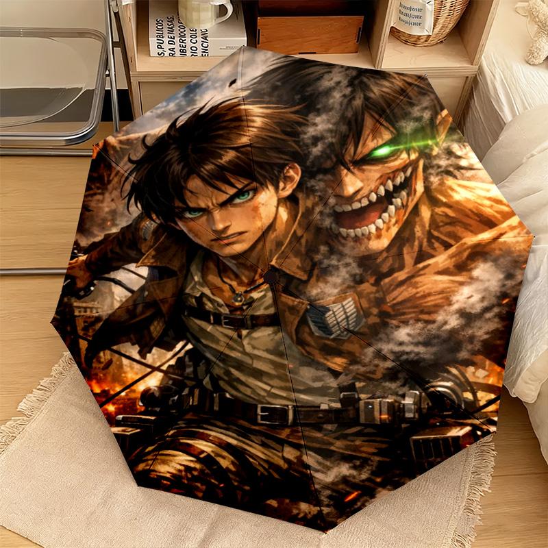 1PC Attack Titan Automatic Umbrella - Suitable Travel Outdoor Portable Umbrella Birthday Gift Daily Essentials
