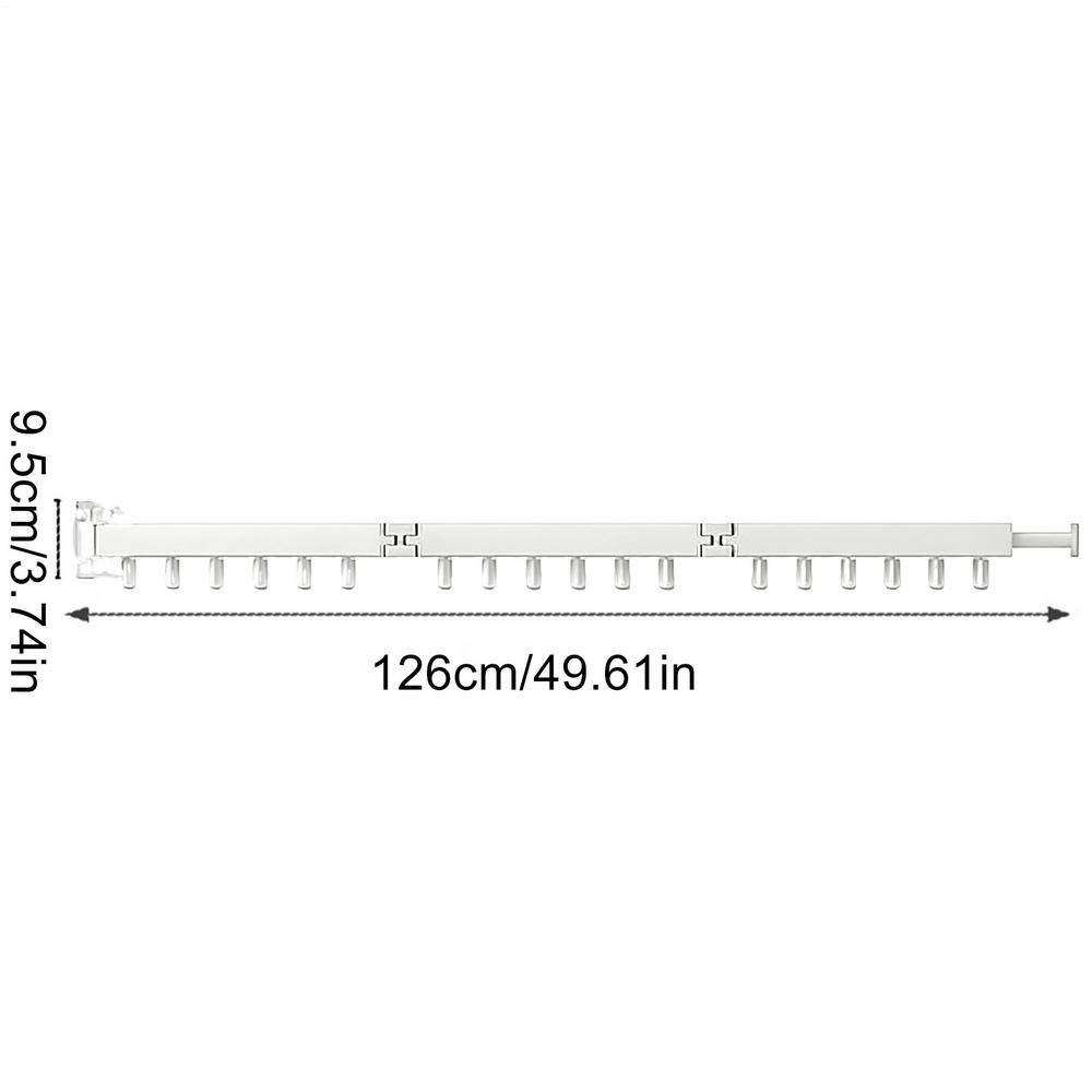 

Laundry Drying Rack Wall Mount Retractable Space-Saving Hanger Foldable Laundry Drying Rack For Bathroom Balcony Indoor Dorm белый