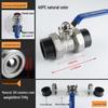 4-Point Double Union 20PPR Stainless Steel Ball Valve for Household Water Pipe Fittings
