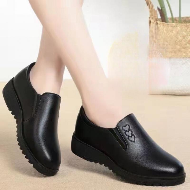 Winter Mama Schuhe - Weiches Leder Flexible Sohle Bequem Tiefer Spann Zum Hineinschlüpfen Flache Schuhe